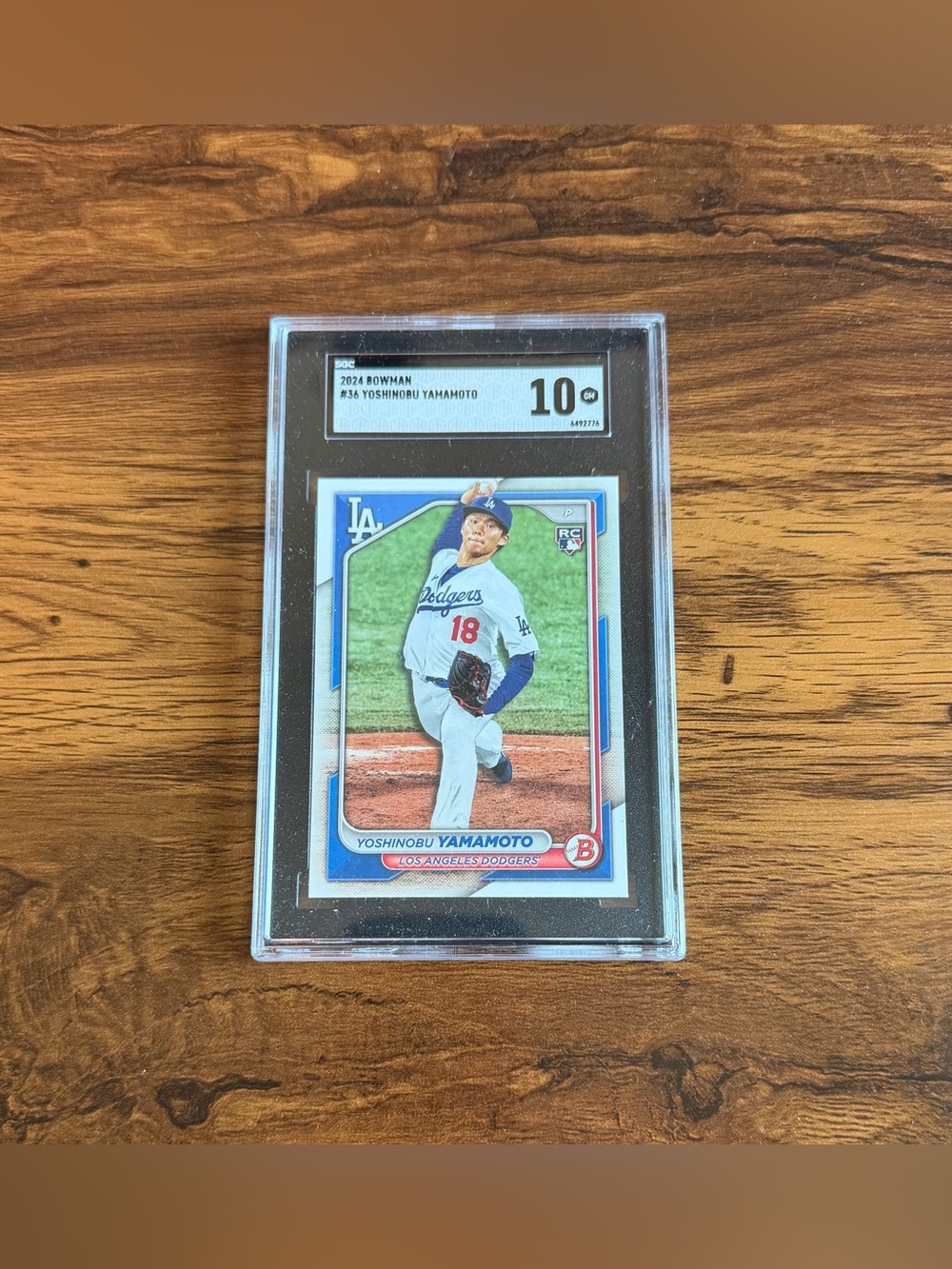 2024 Bowman Yoshinobu Yamamoto Rookie SGC 10 Dodgers RC #36